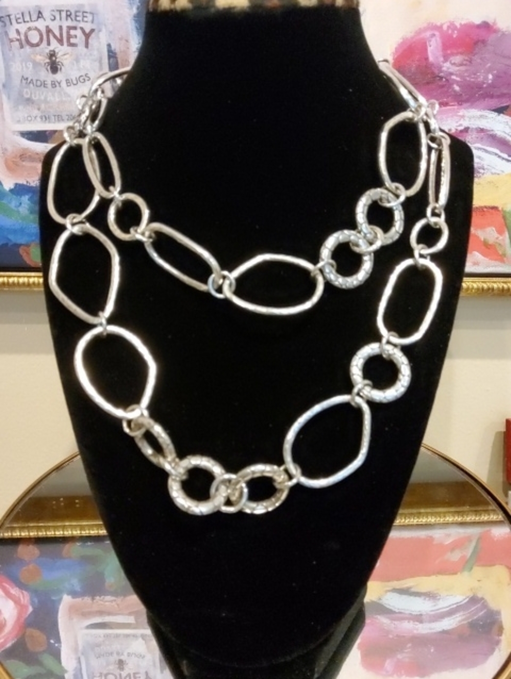Brighton Silver-Tone Pebble Link Long Necklace